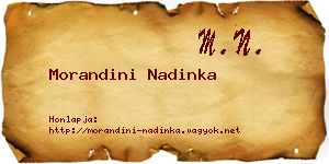 Morandini Nadinka névjegykártya
